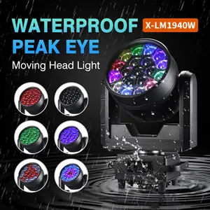 Baru 19*40w RGBW 4in1 Led tahan air lampu sorot bergerak kepala mencuci bergerak lampu panggung kepala