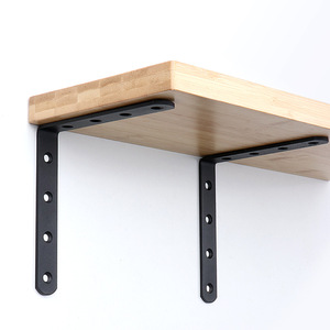 Black L-Shaped Stainless Steel Angle Bracket 90 Degree Furniture Joint Support For Table Chair Legs - Product Image 2