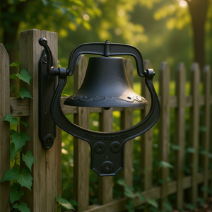Cloche de table en fonte DB à fixer au mur, ornement de jardin, article décoratif traditionnel d'extérieur, finition peinte, forme irrégulière, D0100 - Product Image 2