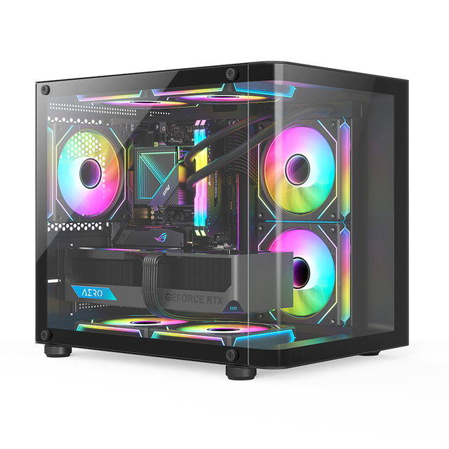 Mini Pc Customized Aluminum Micro ATX Acrylic Panel Oem Gaming PC Case for Desktop Pc
