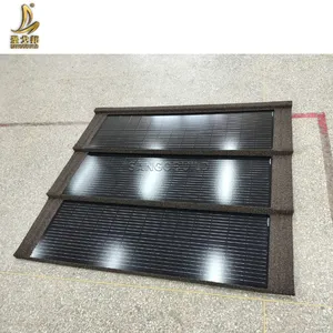 TUV CE BIPV Flat Photovoltaic 80/90W Bent Solar Energy System Stone Coated Solar Roofing Slate Tiles