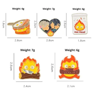 Ensemble de collection de films d'animation, badge en métal peint, couple Chihori, broche cadeau, <span class=keywords><strong>Miyazaki</strong></span> gravé, plaqué or, accessoires vestimentaires - Product Image 6