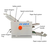 Plieuse de papier professionnelle Nantong à 4 plateaux, pliage minimal, automatique, haute vitesse 60m/min, moteur 220V, largeur de travail 250mm