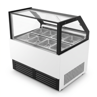 Équipement de réfrigération pour cuisine commerciale, mini-réfrigérateurs à porte vitrée pour supermarchés, armoire de présentation de crème glacée