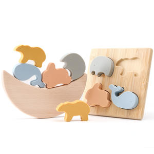 Montessori Holz spielzeug für Babys terne <span class=keywords><strong>Moon</strong></span> Balance Blocks Brettspiele Lernspiel zeug Kinder Stapeln von High Blocks Constructor - Product Image 1