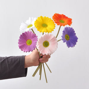 Fleurs artificielles Gerbera Yoshinobu en vase, multicolores, en PU, décoration moderne pour la maison et le bureau - Product Image 2
