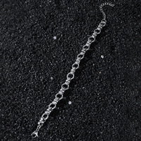 Bracelet à chaîne creuse ovale en acier inoxydable style hip-hop métal rétro pour hommes et femmes Bracelets plaqués or pour la fête