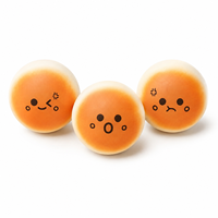 Nouveau Jouet Squishy Simulation de Boulette Vapeur avec Visage Kawaii, à Remontée Lente, en Forme de Panier Vapeur, Balle Anti-Stress à Presser, 14+ Ans, Emballé, TPR