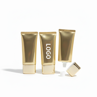 Fond de Teint Liquide Doré de Luxe Hydratant et Éclaircissant à l'Acide Hyaluronique, Fini Naturel, Résistant à l'Eau, Marque Privée, 50g, Crème BB