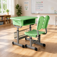 Vente en gros d'usine - Ensemble de mobilier scolaire réglable pour étudiants - Bureau et chaise pour salle de classe - Bureau ergonomique pour étudiants
