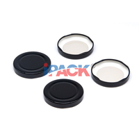 53 # Couvercles métalliques noirs pour bocaux en verre 30 #   38 #   43 #   48 #   53 #   58 #   63 #   66 #   70 #   77 #   82 #