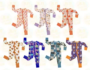 Pigiama a Maniche Lunghe in Bambù Kerui per Neonati, Tutina Morbida con Cerniera, Pigiama Intero per Neonati - Product Image 1