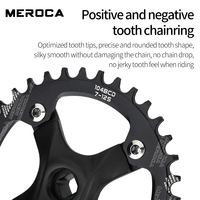 MEROCA Pédalier VTT à Emmanchement Carré 104BCD 170mm Manivelle VTT 32/34/36/38/40/42T Pièces de Vélo