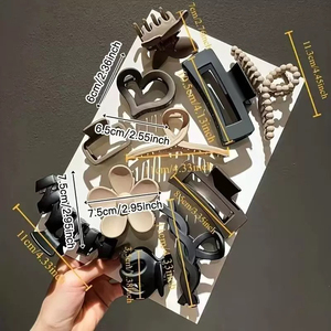 Meilleures ventes : Ensemble de 11 pinces à cheveux mates pour femmes, pinces à cheveux robustes, pinces à cheveux papillon, pinces à cheveux florales, petites et grandes - Product Image 4