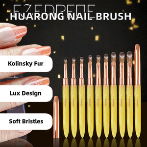 Pincel de Uñas Acrílico Kolinsky Sable con Férula Ondulada 3D para Gel UV y Arte de Uñas - Product Image 2