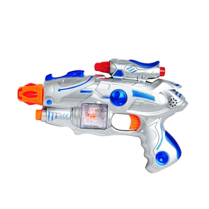 KK 27CM mermi döndür elektrikli oyuncak uzay tabancası; Çocuk ses ışık titreşim GunToy; Pil işletilen oyuncak silah ışık ve ses ile - Product Image 3