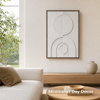 Tableau mural géométrique minimaliste LED sur toile, cadre moderne pour salon, grande peinture murale suspendue