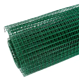 Wholesale 3' 4' 16 gauge PVC Coated Wire Mesh Rabbit Chicken Cage for Poultry Welded Wire Mesh