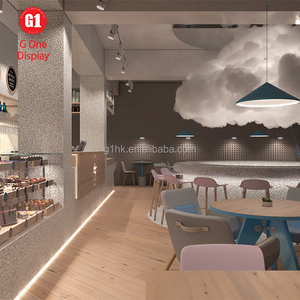 Comptoir de boulangerie rose personnalisé en marbre, comptoir décoratif, mobilier de présentation exquis pour pâtisserie - Product Image 3