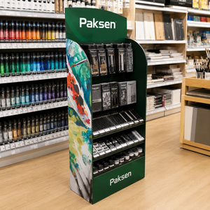 Étagère de présentation en carton ondulé avec crochet pour matériaux artistiques et fournitures d'artisanat, vente en gros personnalisée - Product Image 1