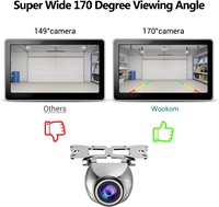 Caméra de recul HD CCD pour voiture, angle de vue large de 170 degrés, caméra de recul étanche avec vision nocturne supérieure pour camionnette AHD 1080P