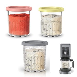 Contenants de stockage de crème glacée en plastique de 24 oz avec couvercles, compatibles avec les séries Ninja CREAMi NC500 NC501 Deluxe, durables, réutilisables, pour congélateur - Product Image 6