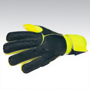 Guantes de Portero de Fútbol MUDASSAR SPORTS, de Cuero Amarillo y Negro, Dedos Completos, Antideslizantes, Transpirables, con Correa de Muñeca Ajustable con Gancho y Bucle - Product Image 5