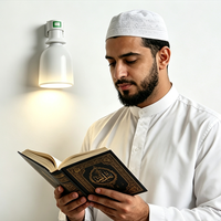Appareil Coran intelligent avec lumière et alarme Azan, application Qaris célèbre, variateur de luminosité, Bluetooth, suivi facile
