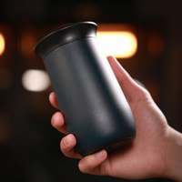 Nouvelle tasse réutilisable en céramique de 10 oz avec intérieur innovant à 360° °    Mug à café à double paroi en acier inoxydable 304 avec intérieur en céramique