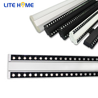 Éclairage de grille anti-éblouissement intelligent pour magasin de détail, 60W, linéaire, AC220V, LED, double rail, aluminium, moderne