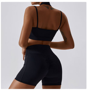 OEM ODM 2025 Vente en gros Soutien-gorge de sport yoga haute résistance pour femmes Cou suspendu Caractéristiques antichoc à séchage rapide Couleurs unies Léopard - Product Image 2