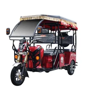 لطيفة تصميم عربة ثلاث عجلات الكهربائية ستة مقاعد الركاب مع سقف توك توك دراجة ثلاثية العجلات الكهربائية للبيع في كينيا