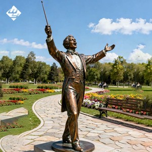 Escultura de Bronce de Músico Moderno, Grande, Personalizada, Hermosa, Abstracta, Decorativa para Parque, de Tamaño Real - Product Image 1