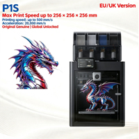 Imprimante 3D FDM Bambu Lab P1S Combo avec nivellement automatique du plateau, grand volume d'impression, multicolore, haute vitesse, machine d'impression 3D fermée