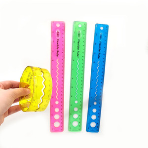 Regla de PVC Flexible Transparente de 30 cm, Resistente a Impactos, para la Escuela y la Oficina, Venta al Por Mayor - Product Image 3