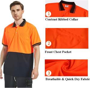 LXメンズ<span class=keywords><strong>Hi</strong></span>-<span class=keywords><strong>Vis</strong></span>ワークポロシャツ高視認性蛍光安全作業服ロゴ付きカスタマイズ可能 - Product Image 6