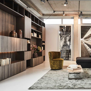 Tùy chỉnh hiện đại sang trọng phòng khách bằng gỗ TV Tủ giải trí centre đồ nội thất đơn vị tường thiết kế nội các tủ tường - Product Image 1