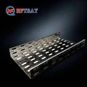 Bandeja de Cables Perforada Galvanizada en Caliente Anticorrosión, Venta al Por Mayor del Fabricante, 500*50, Capacidad para 16 Piezas, Bandeja de Cables Ventilada - Product Image 1