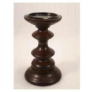 Portavelas de pilar de madera maciza de Color marrón para el hogar, sala de estar, decoración de mesa, uso de soporte de pilar de madera maciza - Product Image 1