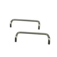 Poignée de porte en forme de D chromée, finition miroir brillante, 96 128 160mm, pour console de commande d'enceinte de protection CNC