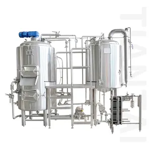 1500L 15HL Automatic Steam Heated combined 3-vessel Microbrewery Equipment