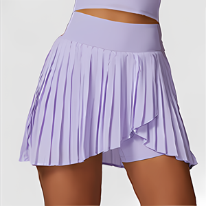 Solid Cool Women's Gym Fitness Activewear Culottes de tenis de una pieza de secado rápido Nueva falda deportiva plisada informal para deportes - Product Image 1