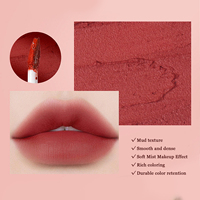Maquillage de boue de lèvre chimique organique léger et doux Texture de brume dense et lisse