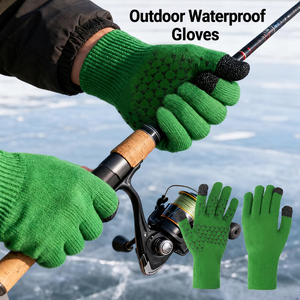 Gants tactiles résistants au froid, imperméables, à 2 doigts, pour la pêche, gants d'hiver unisexes pour écran tactile - Product Image 1