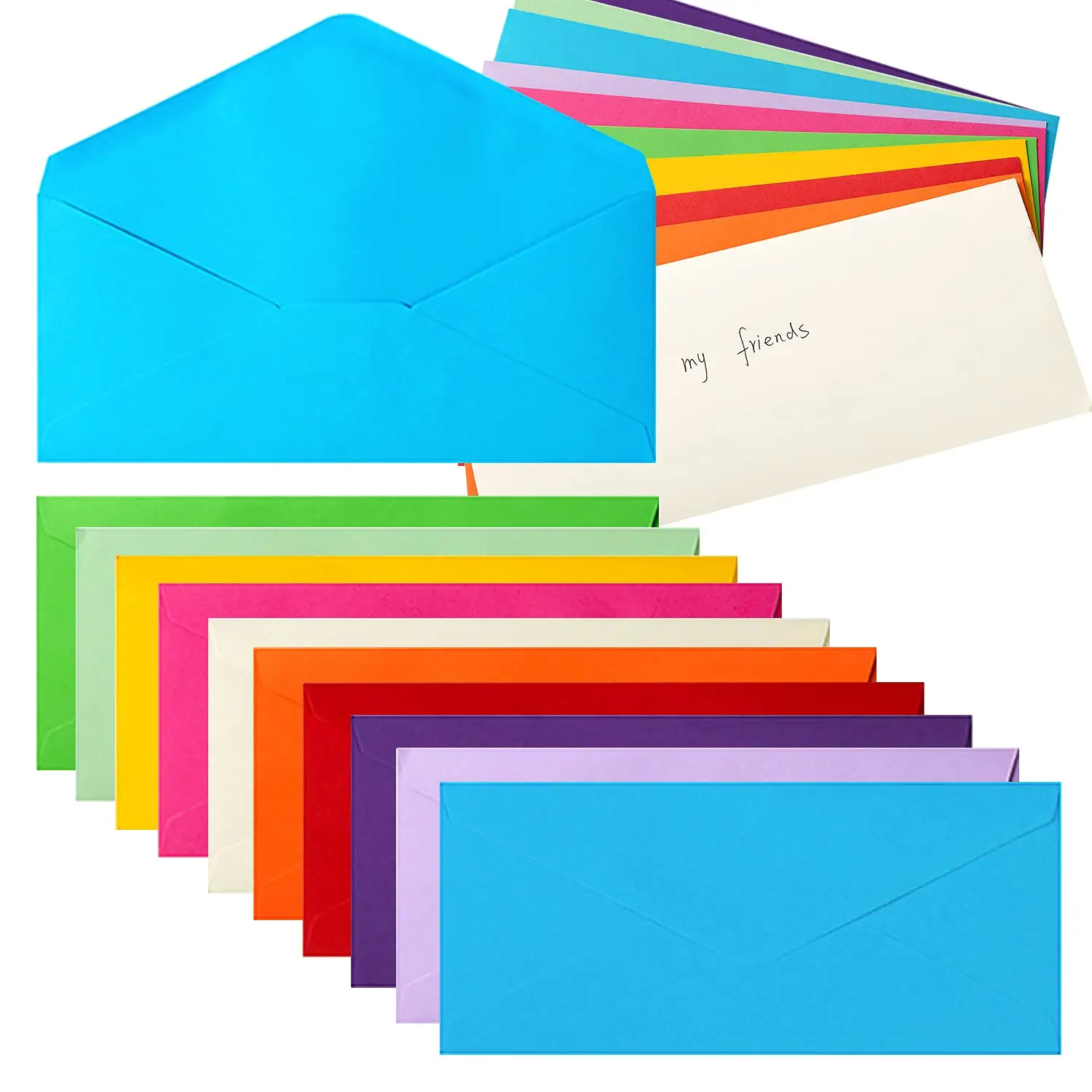 Деловые конверты, стандартные конверты для счета-фактуры с V-образным вырезом для офисных проверок, деловых головок, почтовых письмов 4,13x9,49 дюймов