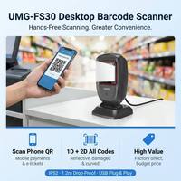 Lecteur de codes-barres omnidirectionnel de bureau économique FS30 1D 2D USB pour pharmacie et paiement mobile
