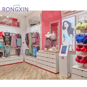 Lingerie Cabinet Gondola Display Shelf Retail Lingerie Store Interior Design Furniture Custom Decoration For Underwear Shop