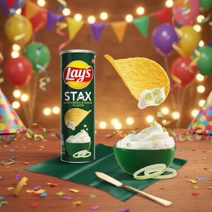 Vente en gros de chips de légumes à la saveur de yaourt et d'oignon Lays de 90 g, croustillants, salés, faibles en gras, à base de patates douces, pour les collations à emporter - Product Image 3