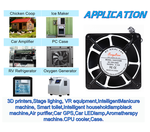 Ventola di Raffreddamento Assiale Industriale ad Alta Temperatura 120x120x38mm con Cuscinetti a Sfera, Brushless, AC 100-240V, OEM ODM, in Lega di Alluminio - Product Image 6