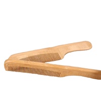 Ensemble de brosses à cheveux en bambou naturel Type de peigne jetable pour démêler et lisser les cheveux fins bouclés épais pour les hôtels.